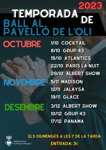 CARTELL TEMPORADA DE BALL DE LES BORGES BLANQUES