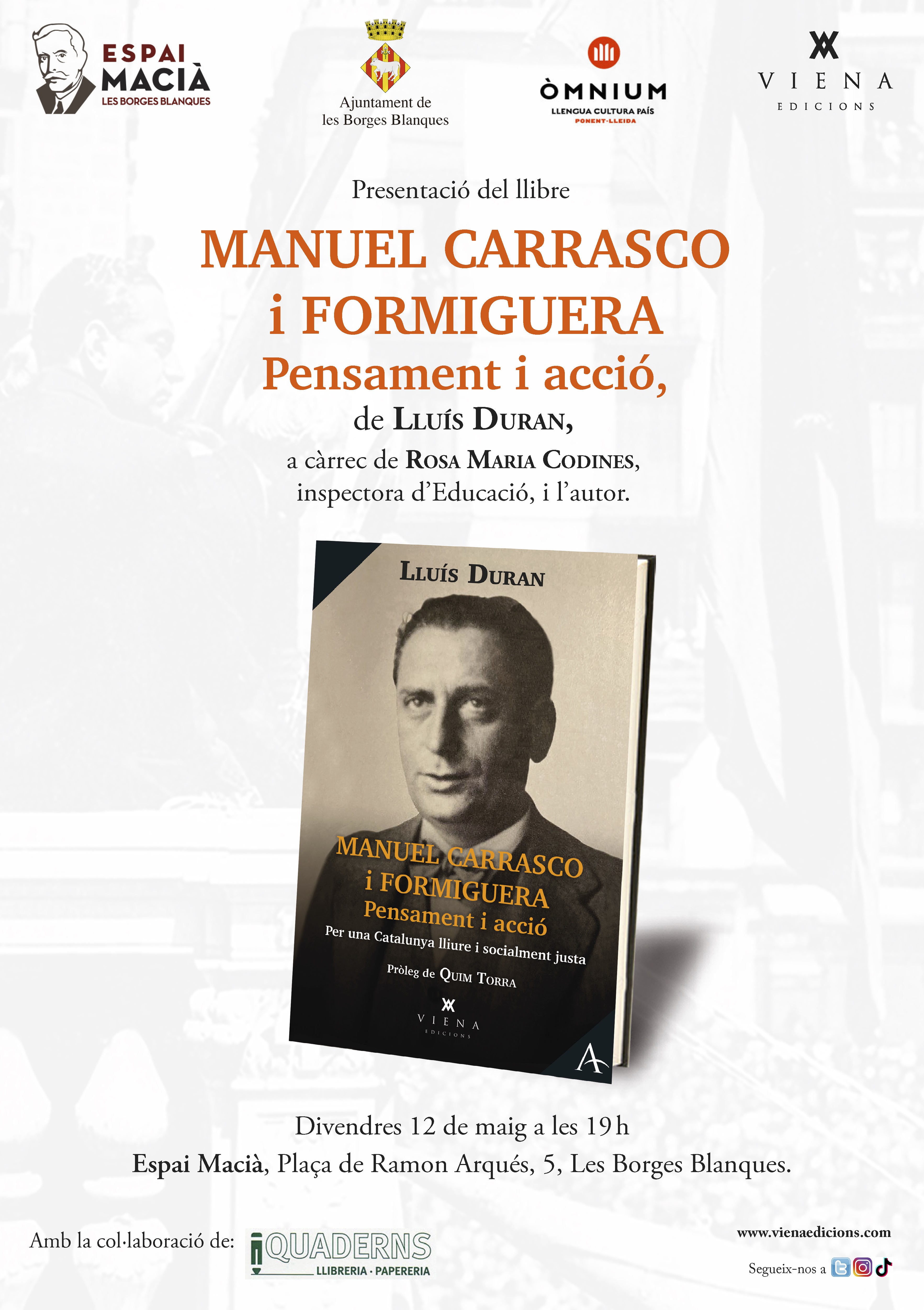 Cartell de la presentació de Carrasco i Formiguera