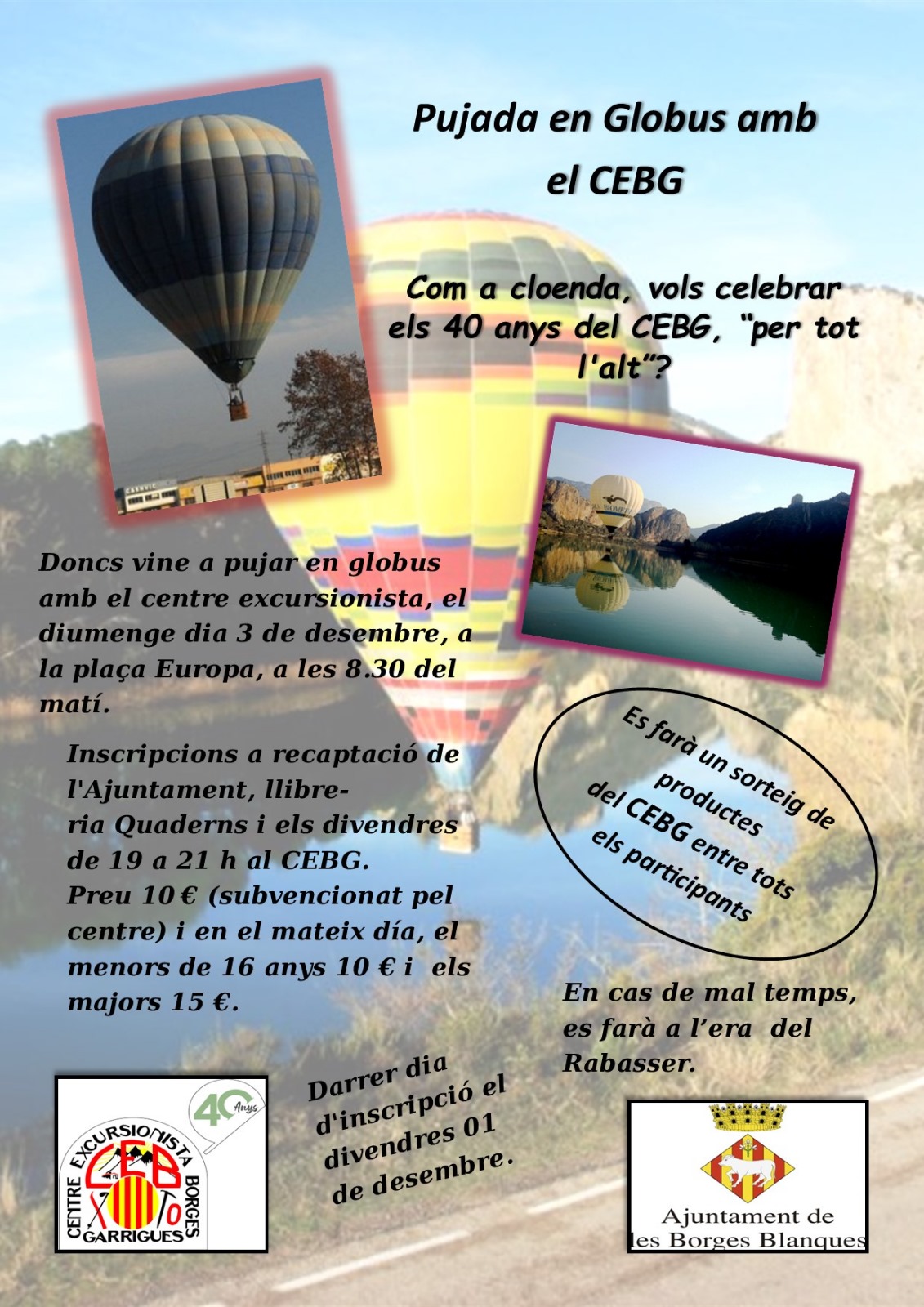 Pujada en globus amb el CEBG