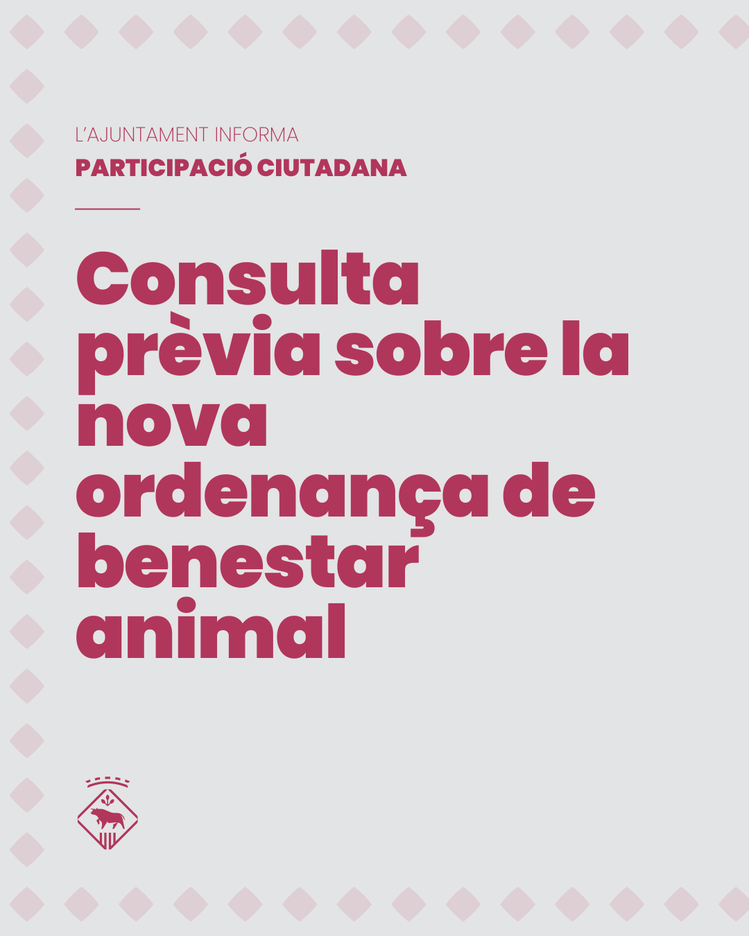 Consulta prèvia sobre la nova ordenança de benestar animal