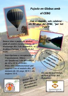 Pujada en globus amb el CEBG